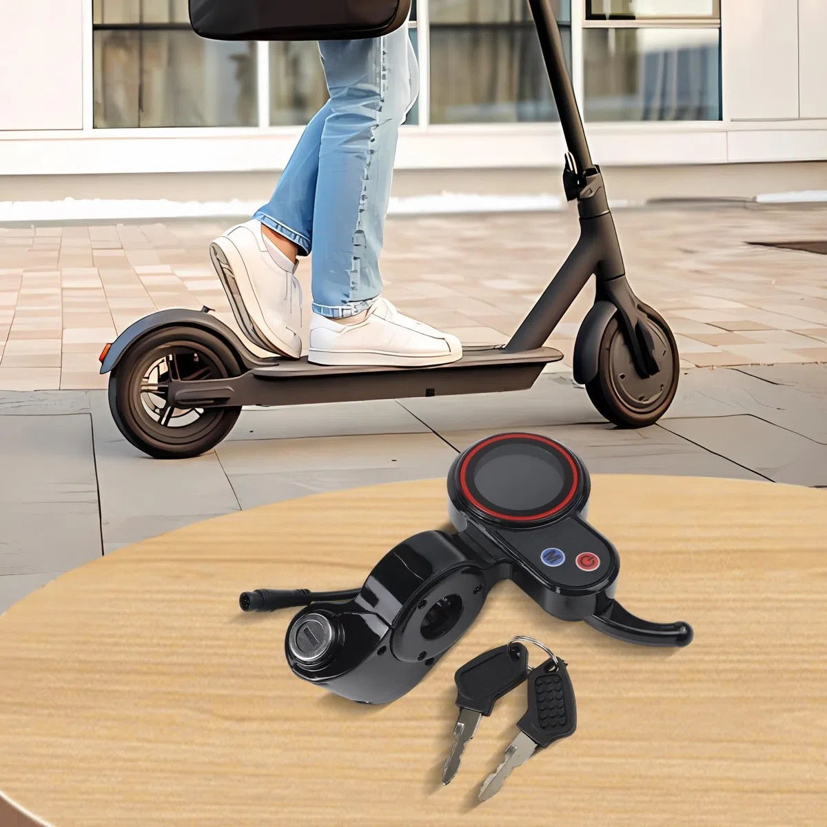 Écran LCD pour scooters Hitway H5 Interface 6 broches conçue pour une vitesse précise du niveau de batterie et des kilomètres parcourus
