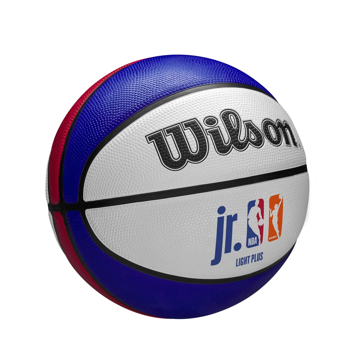 Wilson Basketball Jr. NBA WNBA DRV Light, Outdoor and Indoor, Size: 5, Blue/Red/White