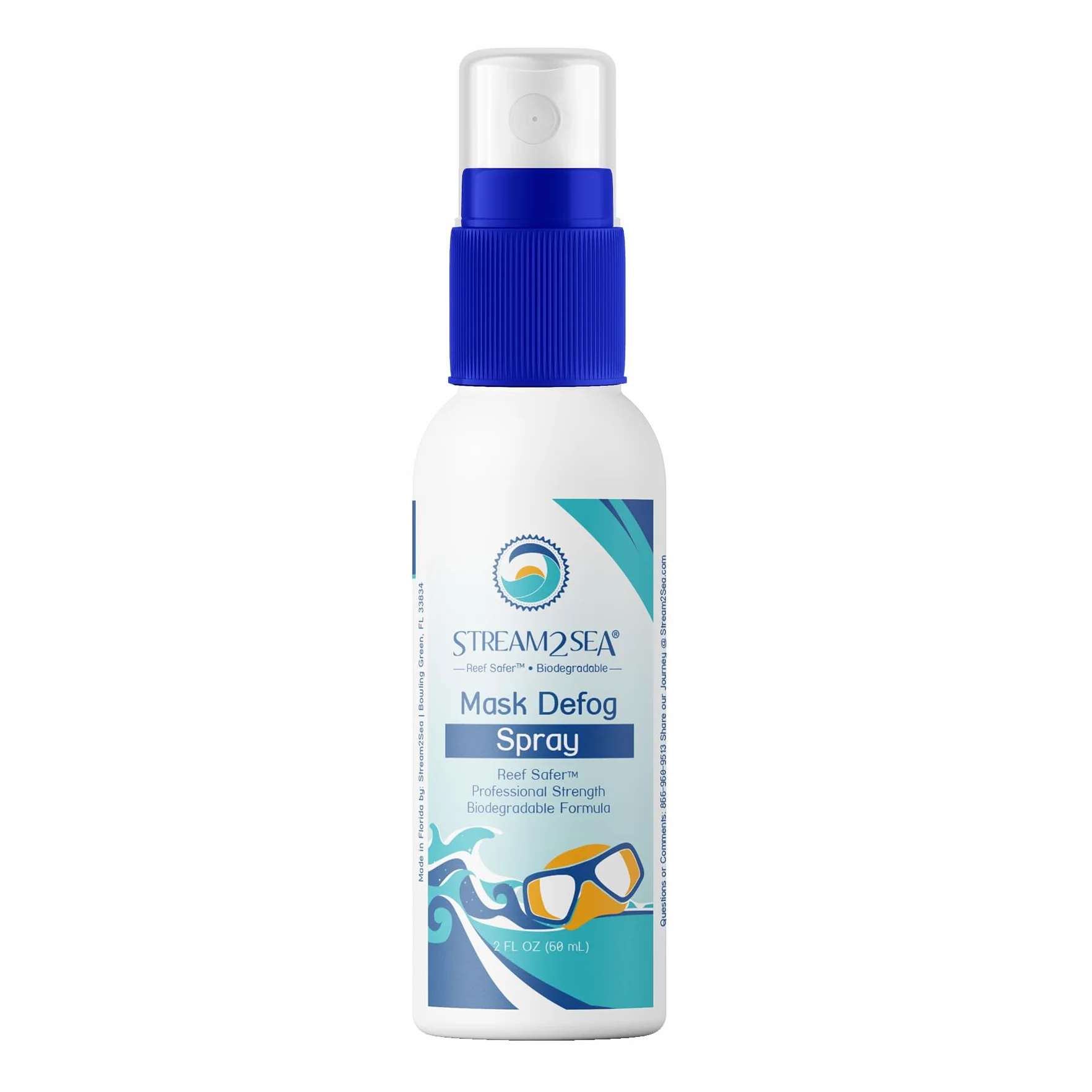 Reef Safe Spray anti-buée pour masques de plongée et lunettes de natation – Débuage des lunettes et masques