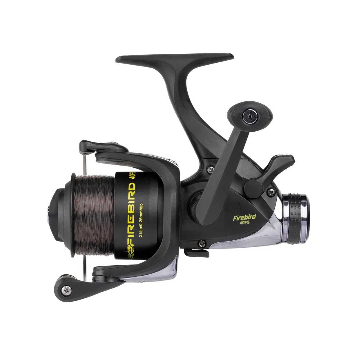 Shakespeare Firebird Spinning Reel - Moulinet léger avec poignée et Bobine en Graphite, Conception à roulement à Billes pour la pêche en Eau Douce - Tailles Multiples
