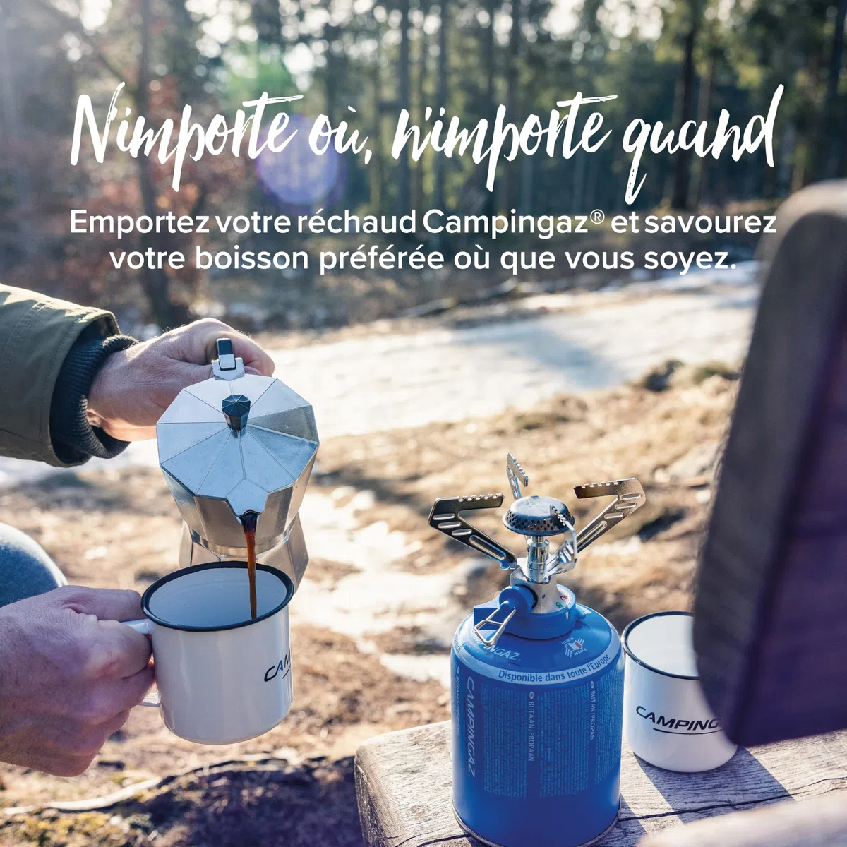 Campingaz Camping Connect réchaud à gaz|Connexion facile et double verrouillage| Réchaud léger à 1 brûleur| Puissance élevée de 1250 W | Idéal pour le camping, les festivals et le kit d'urgence 72h