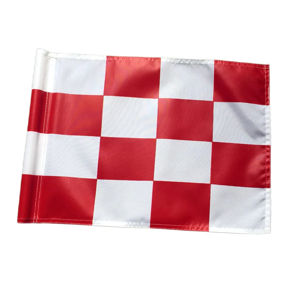 Drapeau de golf avec tube inséré, tous les drapeaux de golf de 50,8 cm de long x 38,1 cm de haut, drapeaux verts pour cour, pelouse, patio – Rouge et blanc
