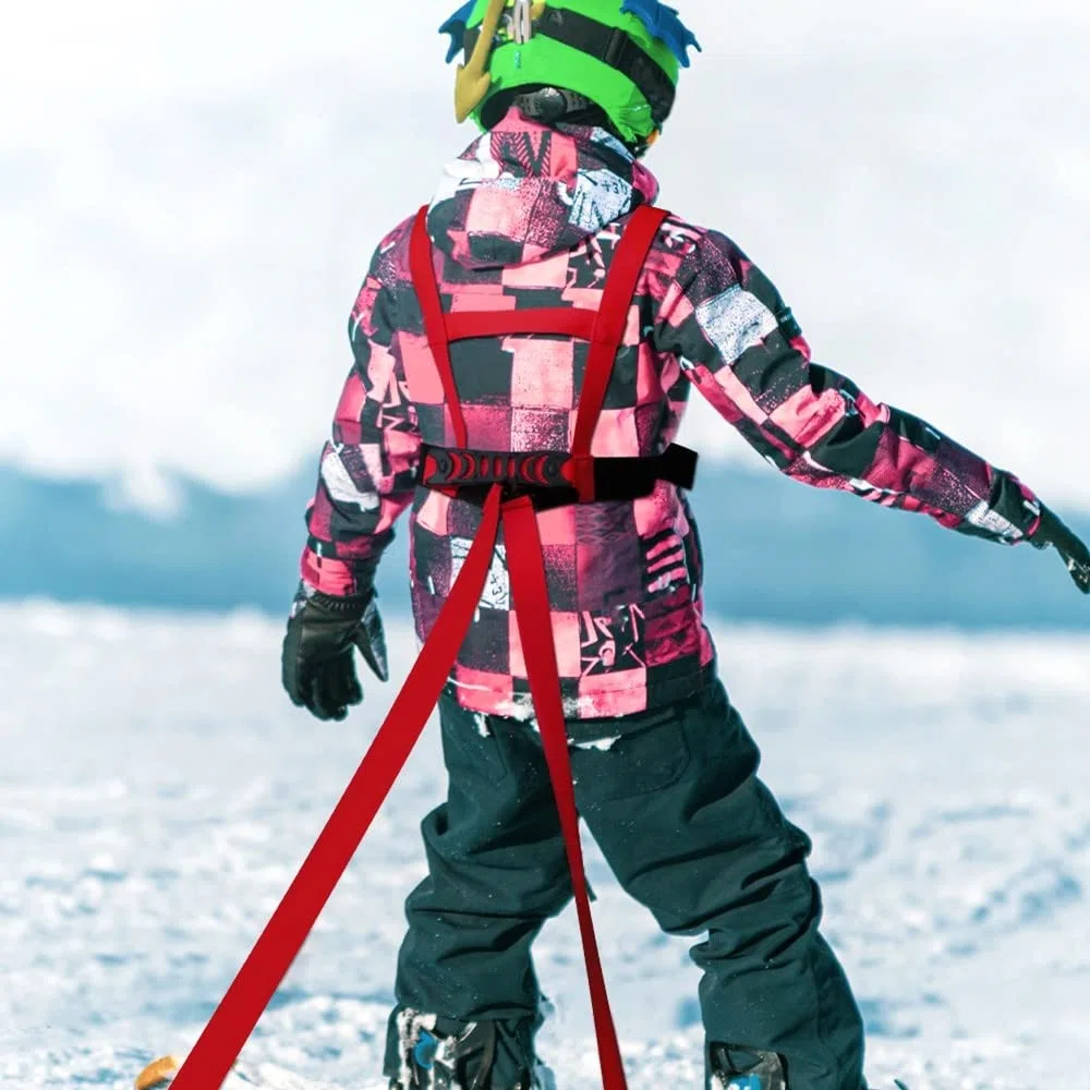 DONGKER Harnais de Ski pour Enfants,Harnais D'entraînement de Patinage de Snowboard,Harnais D'épaule de Ski Réglable avec Laisse Amovible pour Débutants Enfants Garçons Filles