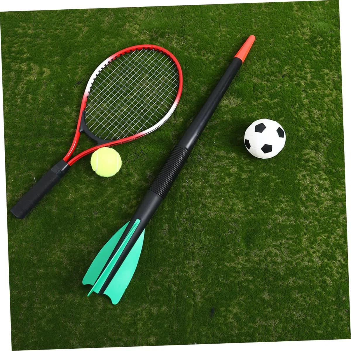 Javelot D'entraînement en Plastique Souple 250 G 2 Pièces Rouge et Vert pour Garçon et Filles, Jeu de Lancer de Javelot pour Débutants, Accessoire D'athlétisme Extérieur