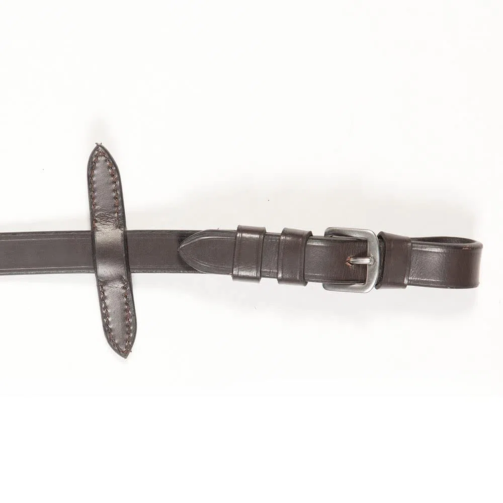 PFIFF 102693 Rênes en cuir et caoutchouc étroites Marron