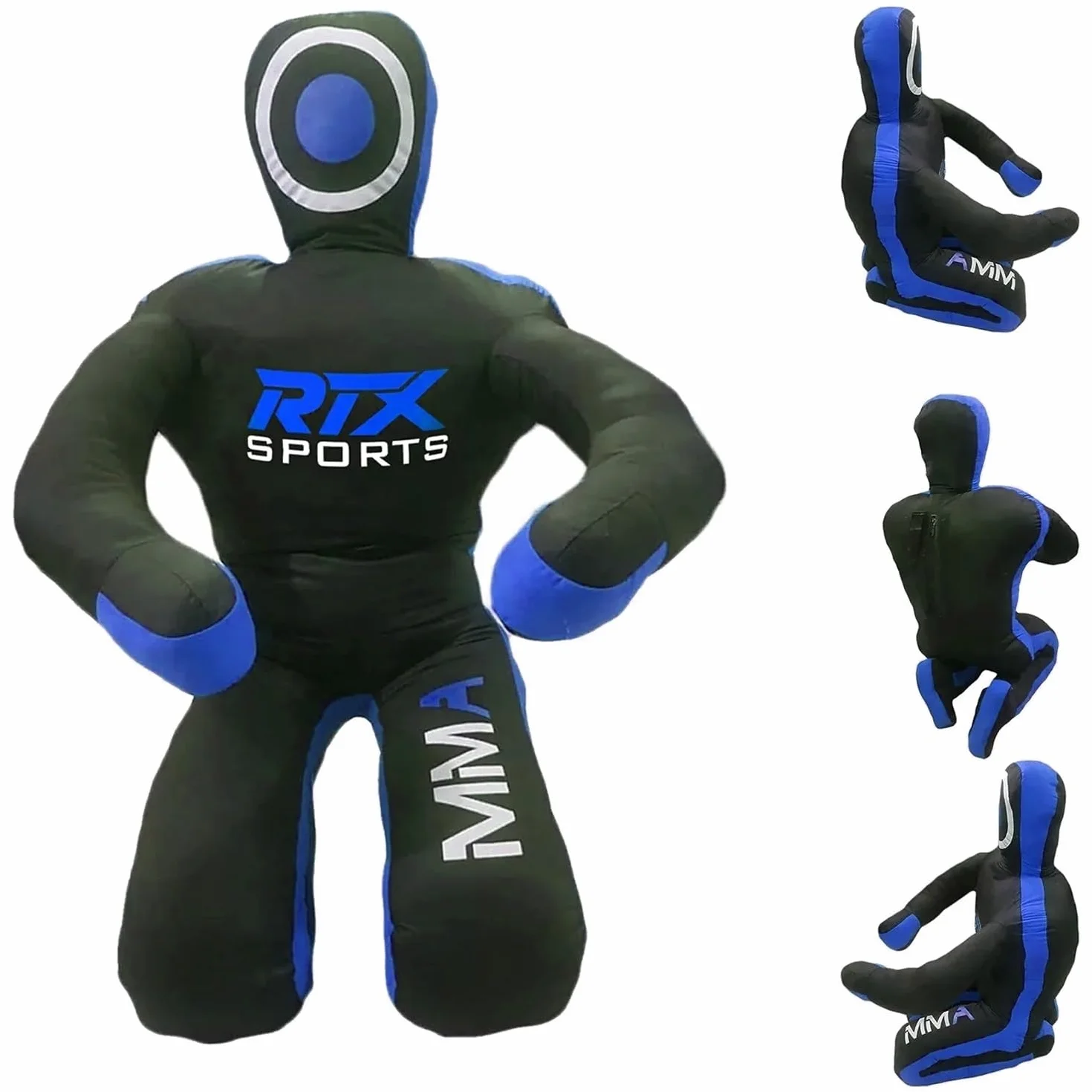RTX MMA Judo Grappling Dummy | Vide | Sac de frappe pour Jiu Jitsu brésilien | Lutte, arts martiaux, autodéfense, karaté, entraînement de submission | Position assise en toile factice