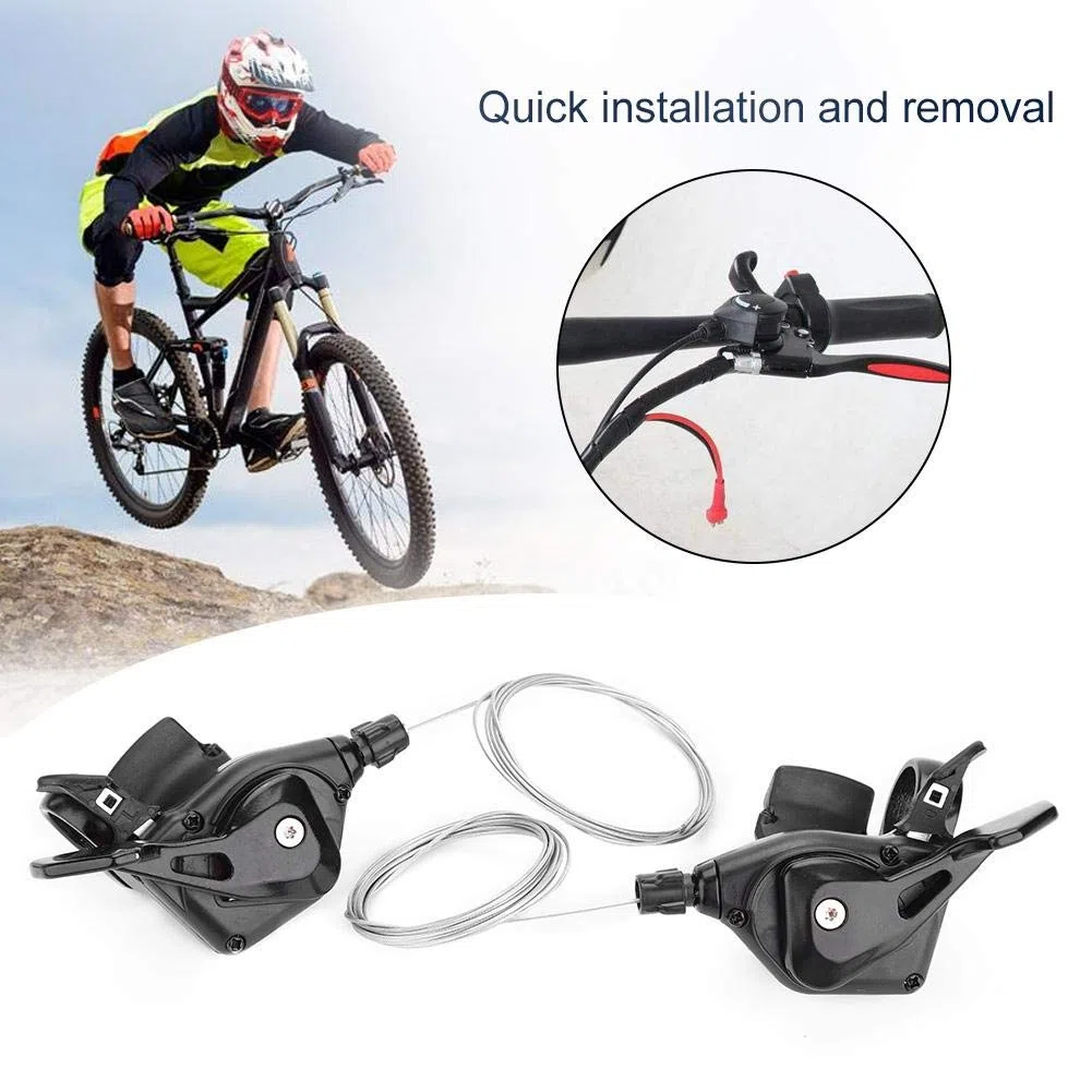 MAGT Manettes de Vitesse pour Vélo, 1 Paire 3X8 Vitesses Dérailleur de Changement de Vitesse de Vélo Gauche/Droite Shifter(3 8 Speed)