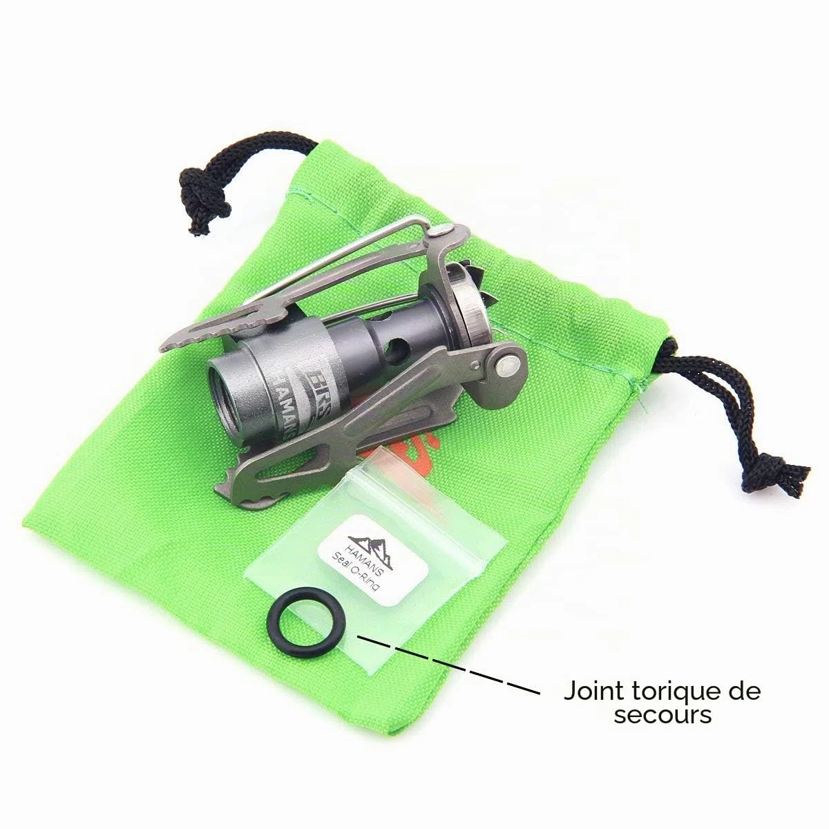 Hamans BRS-3000T Backpack Titanium Stove Réchaud à gaz de Camping Ultraléger Seulement 25g, avec 1 Joint torique de Rechange