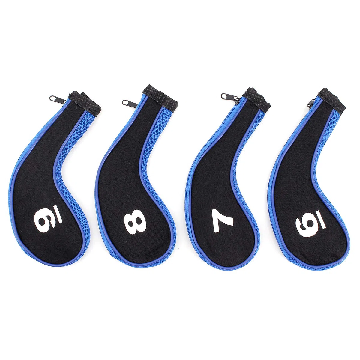 Capuchon de Protection pour Tête de Club de Golf - 12 Pcs Housses avec Fermeture Éclair - Protecteur pour Fers