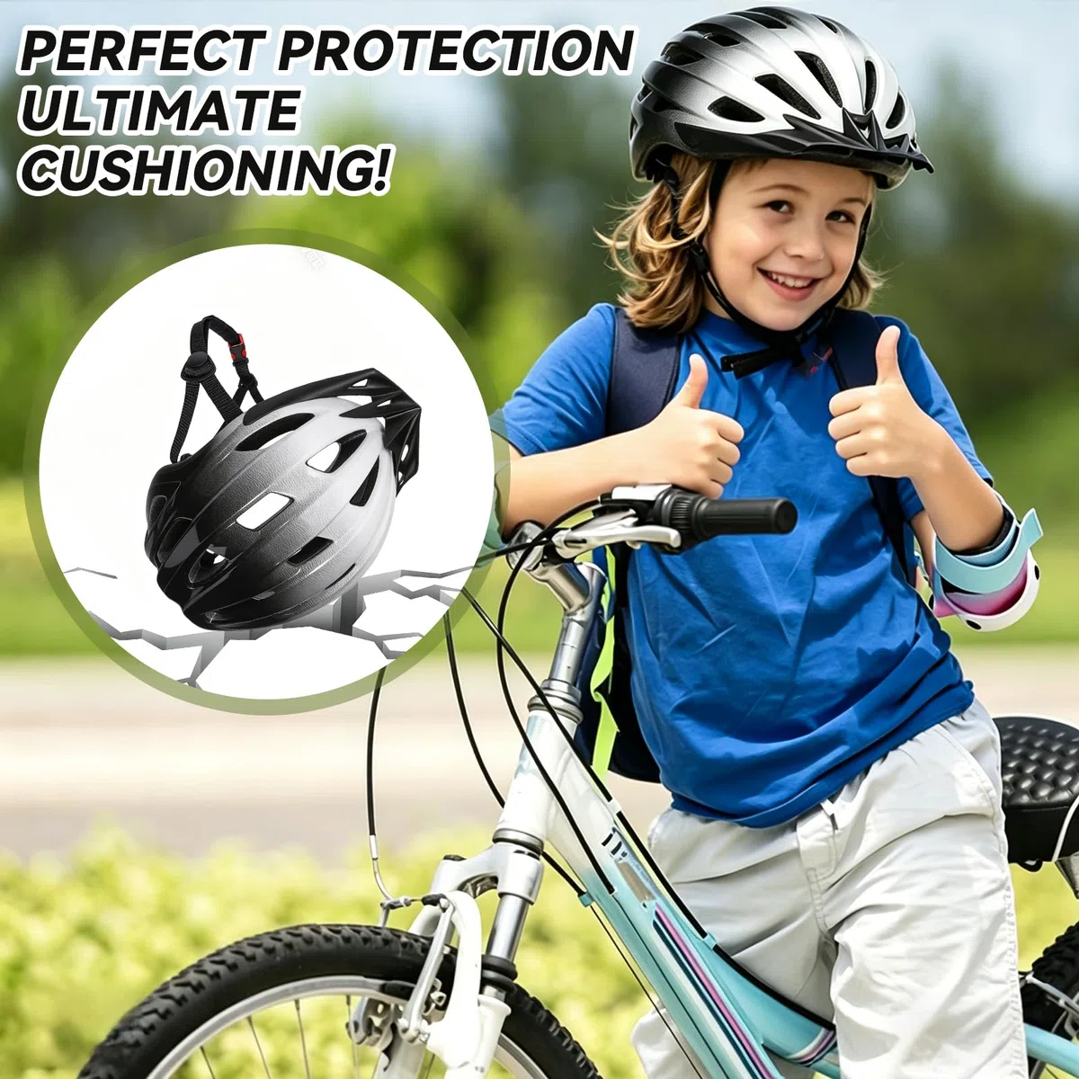 Casques de Protection pour Vélo, Casque de Vélo avec Visière, Réglables Casques de Protection pour Enfants, Casque Velo pour Enfants pour Vélo, Trottinette, Roller et Cyclisme