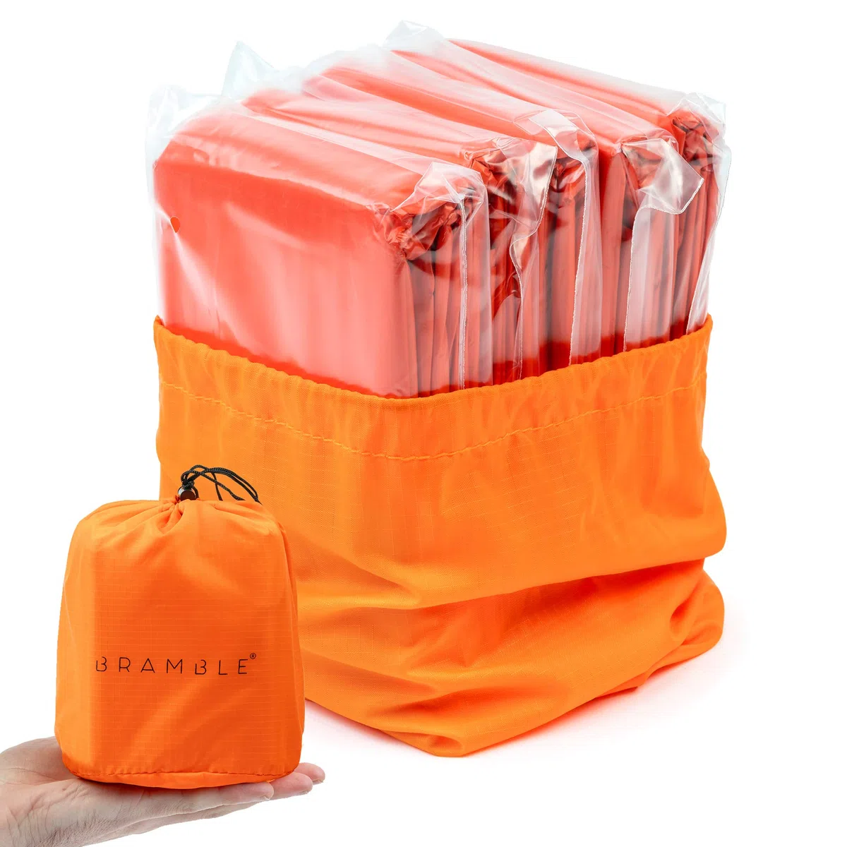 BRAMBLE 5 Sac de Couchage de Survie Premium, Bivvy, Couverture Thermique de Survie Urgence, Tente de Survie (213x91cm) - Solide & Fiable - Camping, Randonnée, Extérieur