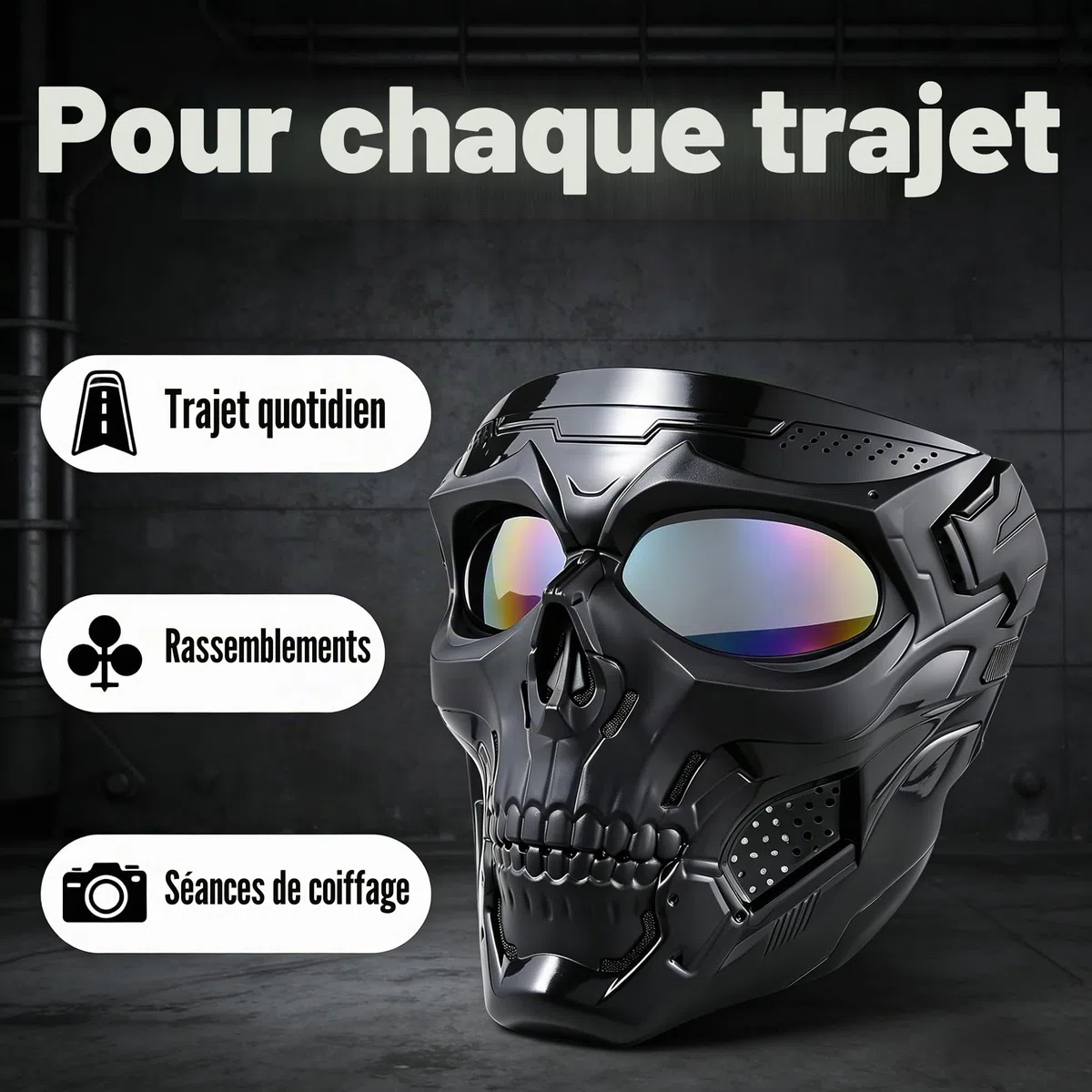 Masque Tactique intégral en Forme de tête de Mort pour Jeux de Survie, tir, Cosplay, Film, Paintball, Halloween