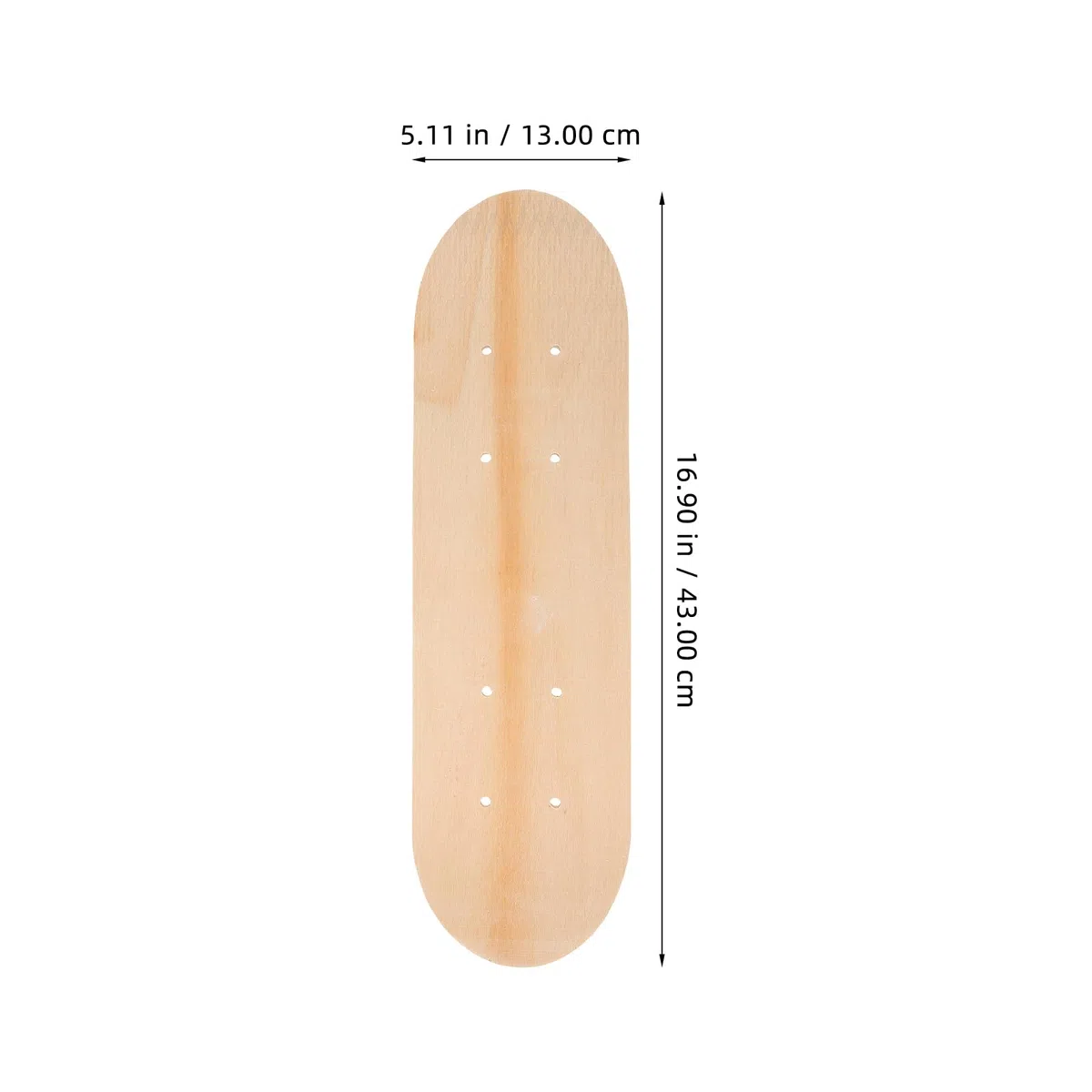 Vaguelly Planche De Skateboard Vierge À Faire Soi-Même pour Enfants Planche De Skateboard Inachevée À Peindre Surface pour Graffiti Et Bricolage Trous Pré-Percés Remplacement De