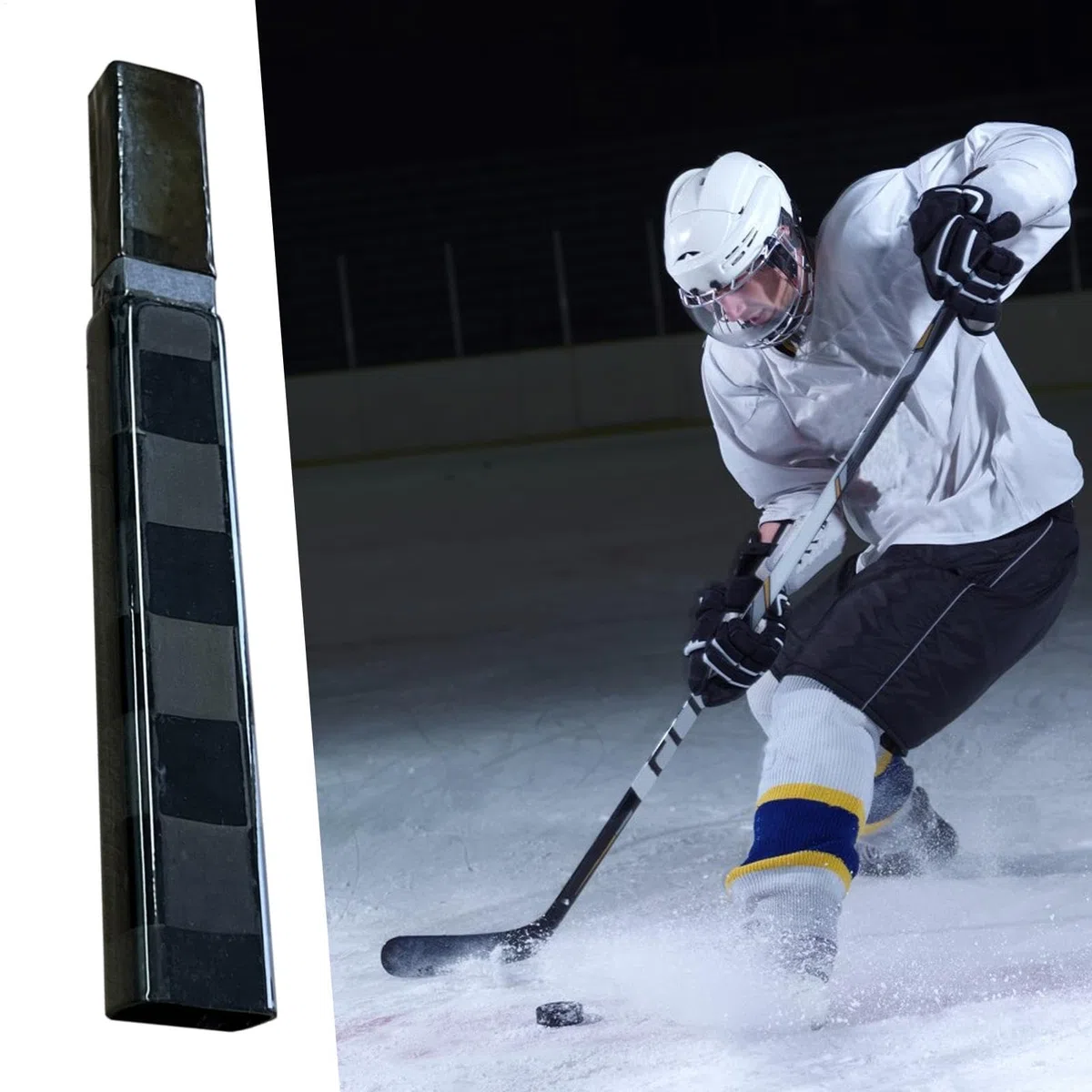 Extension de bâton de hockey – Extension de bâtons de hockey pour débutants, fibre de carbone Ice Hockey Stick Pild Terminal | Bielle d'extension du bâton de hockey léger, accessoire de hockey