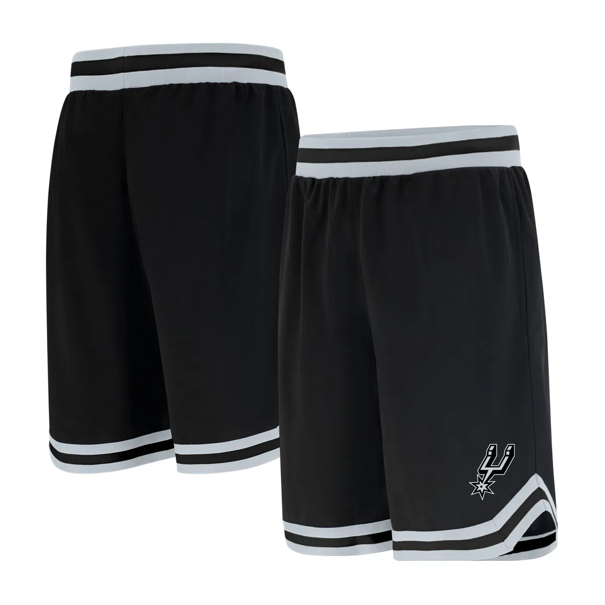 Unk NBA Ultra Game GSM3547F NBA Short de Basket-Ball tissé avec Logo de l'équipe en Poly, Noir, Taille M