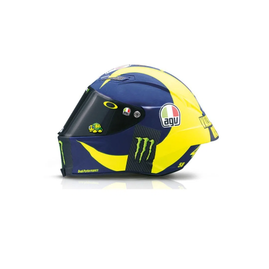 Valentino Rossi Casque 1/5 VR46 Mini Casque Season 2009, Unisexe.