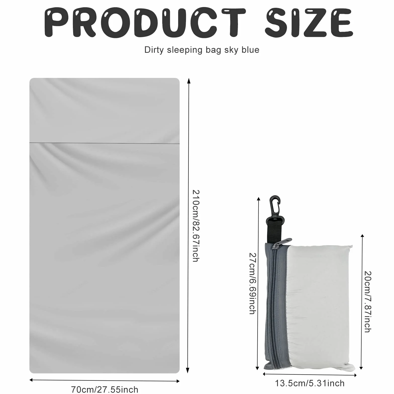 Drap de Sac de Couchage 210 x 70 cm, Drap de Voyage Camping avec Compartiment Oreiller Ajouté pour Les Affaires Randonnée Escalade Maison Camping Sac de lit Auberges Pique-Nique Trains