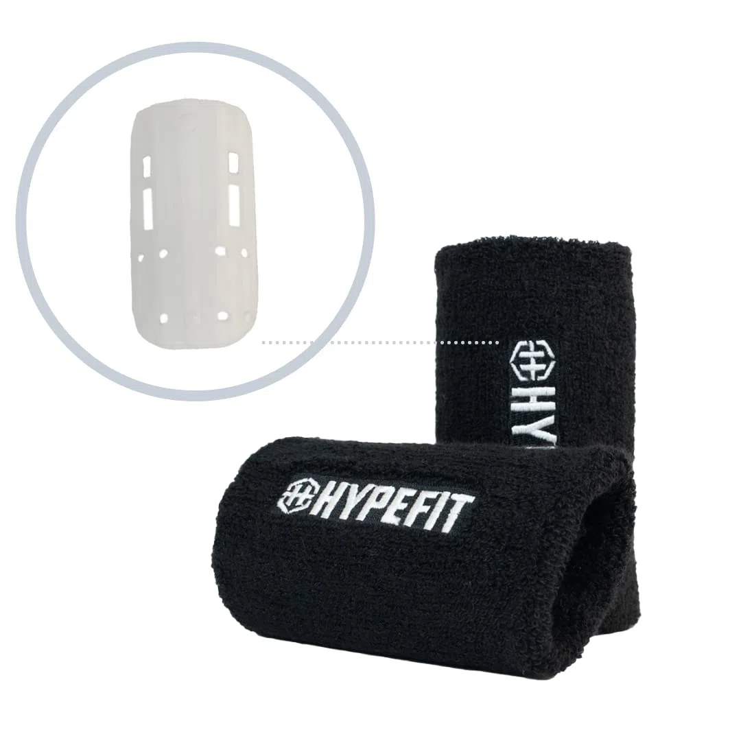 HYPEFIT Poignets de protection pour entraînement avec Kettlebell - Poids russe - Idéal pour protéger le poignet et l'avant-bras des chocs lors de l'entraînement grâce à la plaque en plastique haute résistance à l'intérieur.