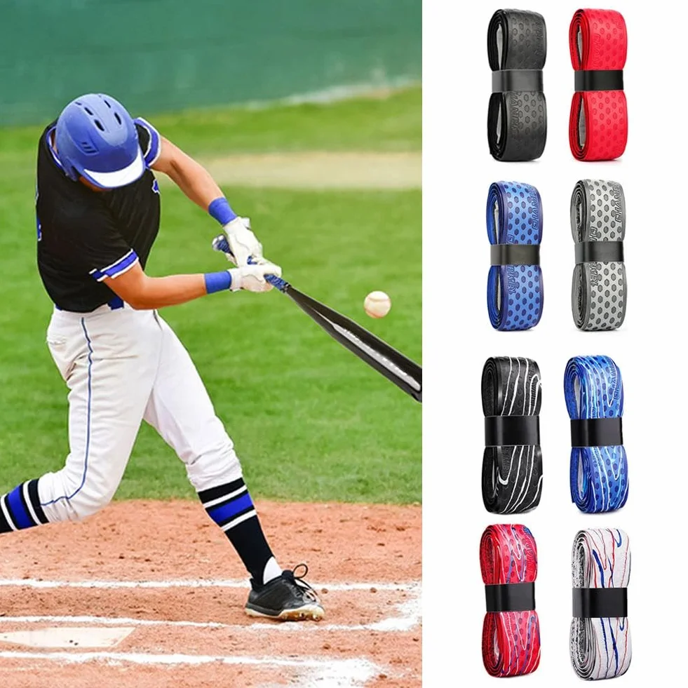Bande antidérapante pour batte de baseball, softball, batte de baseball et softball, sensation professionnelle pour poignées d'entraînement en intérieur et en extérieur, bande de batte de