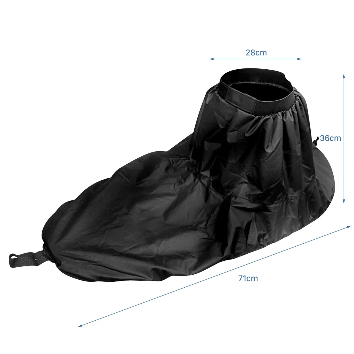 Yosoo Health Gear Jupe de pulvérisation pour Kayak, Jupe de pulvérisation en Nylon réglable Housse imperméable Kayak Accessoire Accessoire de Sports Nautiques(Black)