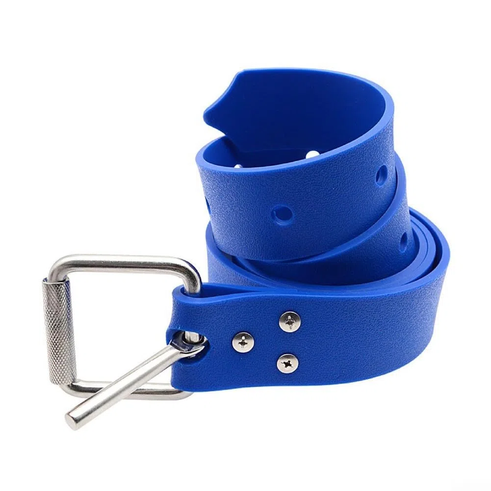 Ceinture de plongée en silicone avec boucle marseillaise pour sports sous-marins 1. ou 1,5 m (130 cm bleu)