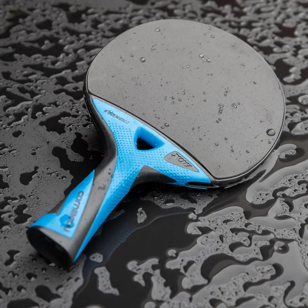 CORNILLEAU - Raquette de ping-Pong d'extérieur - restitution optimale des Effets - Nexeo X90 Carbon - Noir et Bleu
