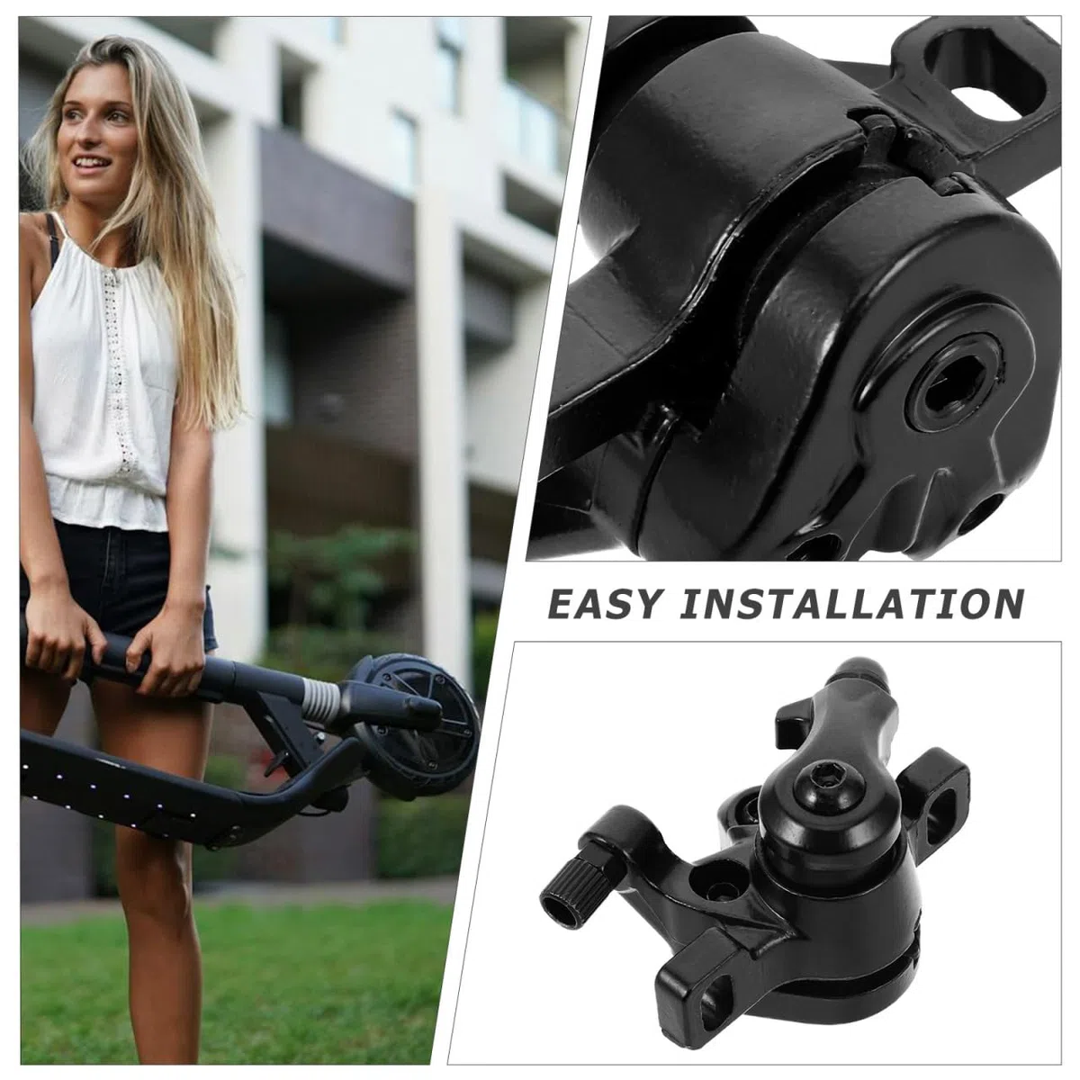 TOYANDONA Étriers De Frein À Disque pour Scooter Électrique avec Plaquettes Métalliques Kit Complet Arrière Vis Incluses Accessoires pour Trottinette Électrique