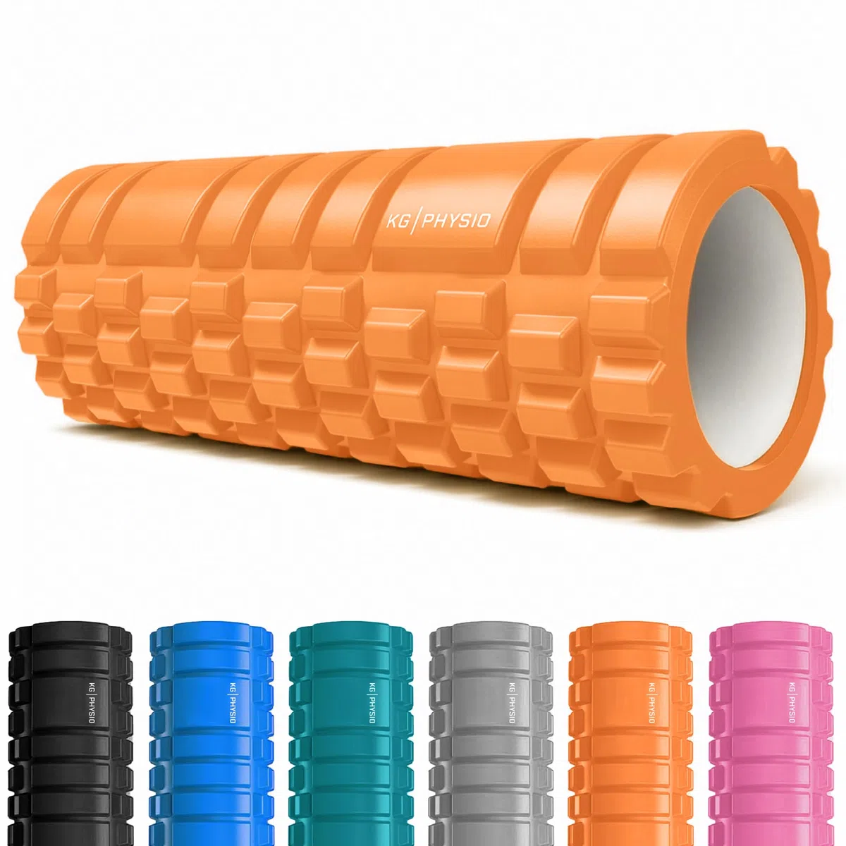 KG Physio Foam Roller - Rouleau de Massage Musculaire pour les Jambes, le Dos et les Bras - Rouleau de Massage Musculaire Ultraléger Essentiel pour Relâcher les Tensions Musculaires - 33x13cm
