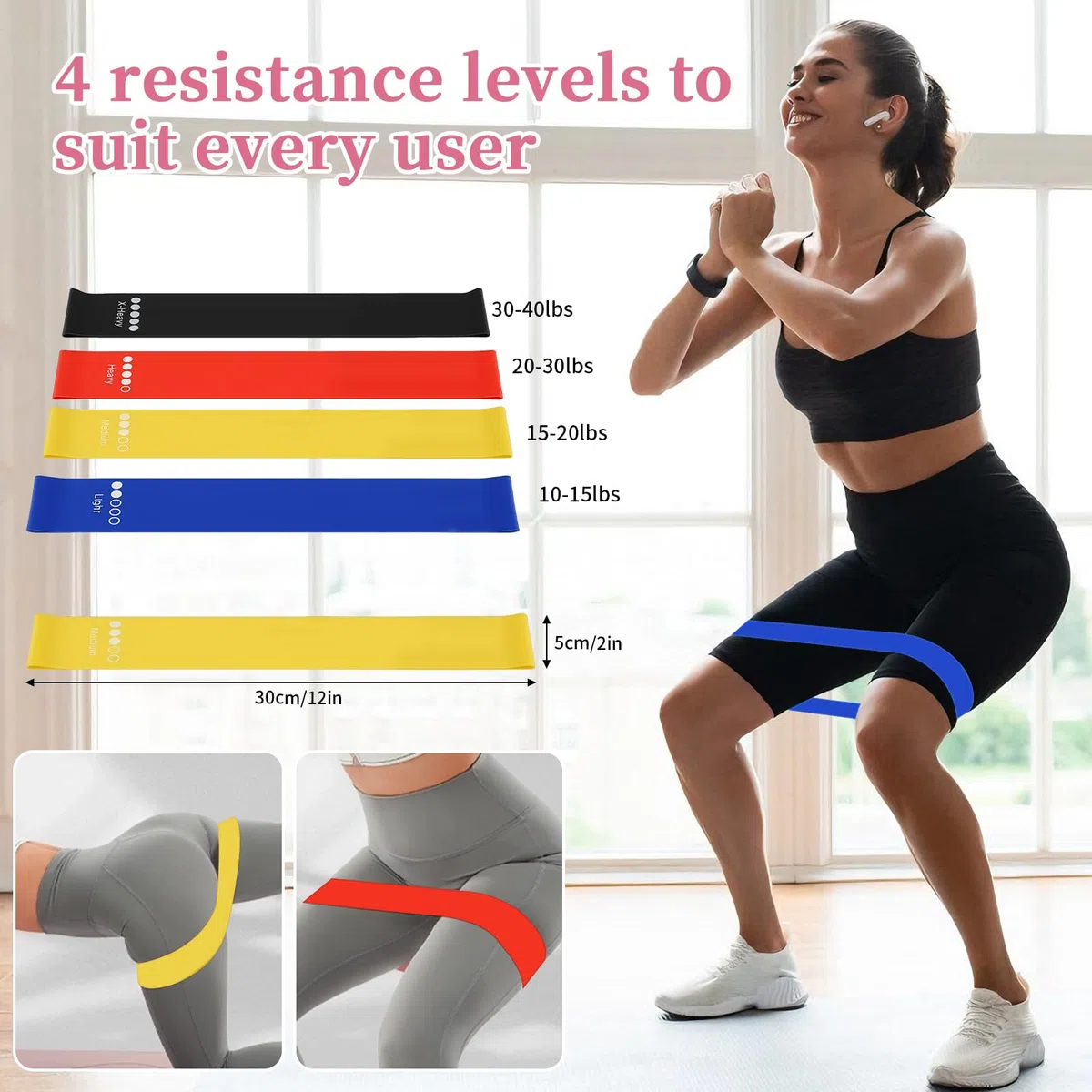 Lot de 10 Accessoires de Pilates,de Balle de Pilates pour la Maison,Pilates Essential Kit für Frauen mit Yoga Ball,Yoga Ring,Tragbaren Tasche,Spannungsring,Fitnessband,für Home Gym,Outdoor Fitness