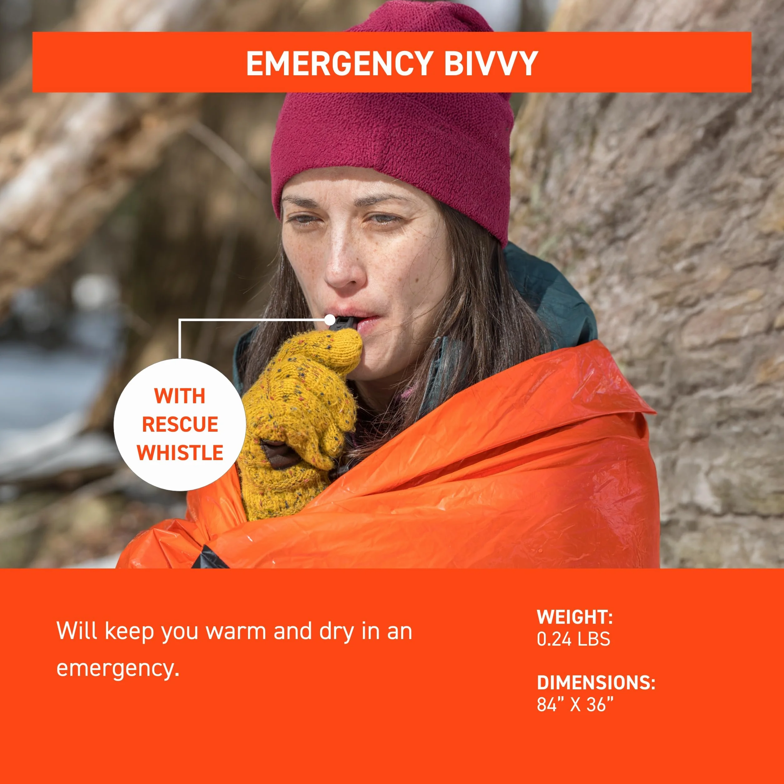 S.O.L. Survive Outdoors Longer S.O.L. 90% Reflective Ultra-Lightweight Emergency Bivvy, Multiple Colors