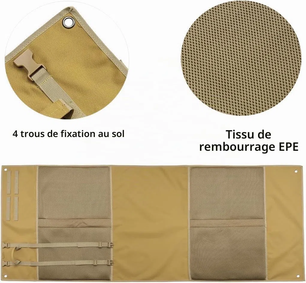 Tapis de tir extra large et durable rembourré pour la chasse au champ