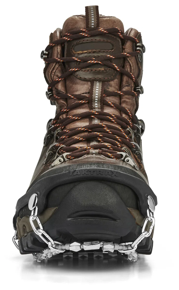 YAKTRAX Diamond Crampons de randonnée à Traction Ultra-Robuste, maillons soudés TIG durables, assurant la Traction sur la Glace et la Neige, Noir