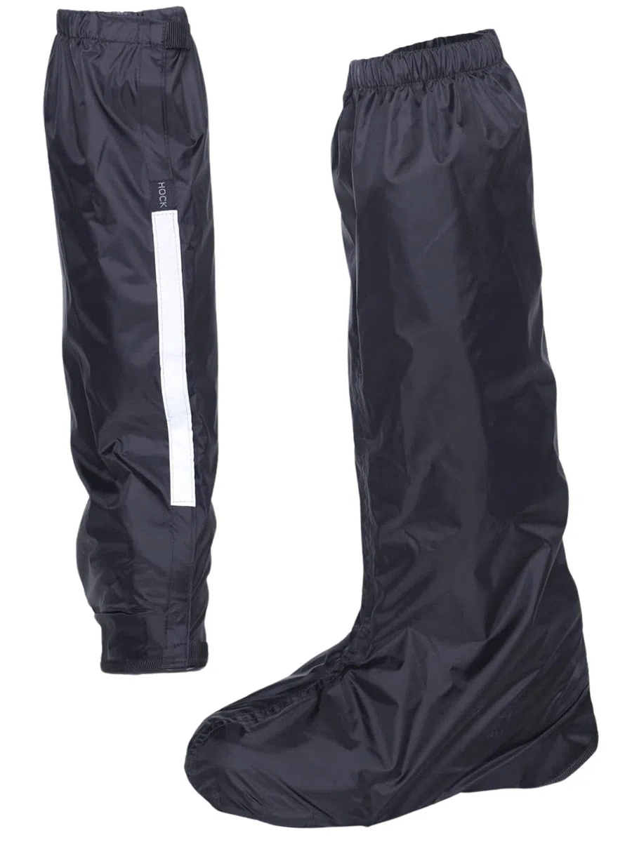 HOCK Guêtres de Pluie de vélo Unisexes avec réflecteurs – Guêtres Longueur Genou Couvre-Chaussures 100,0% étanches – Protection Contre la Pluie de vélo pour Homme et Femme