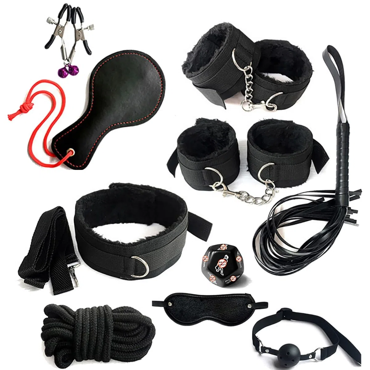 Ensemble D'éQuipement De Lit De Yoga Noir 10 PièCes, Ultra Doux Et RéGlable - H