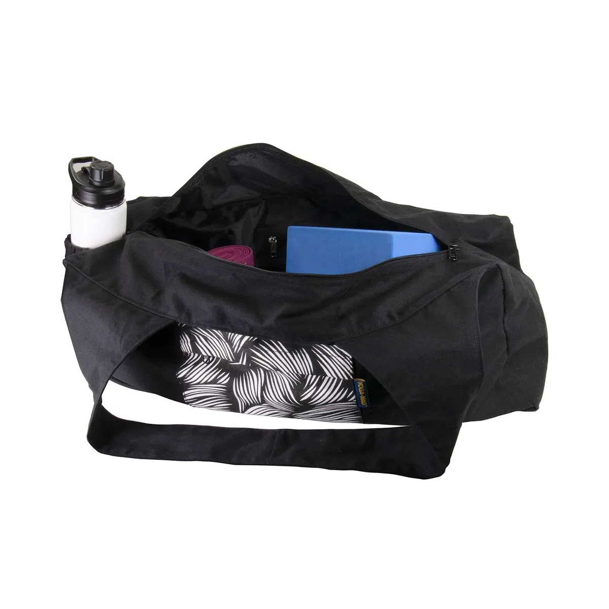Yoga-Mad Grand sac pour tapis de yoga | Sac de yoga à fermeture éclair intégrale avec porte-bouteille | Sac de transport unisexe | Rangement de tapis et accessoires | Convient pour pilates, yoga, gym,