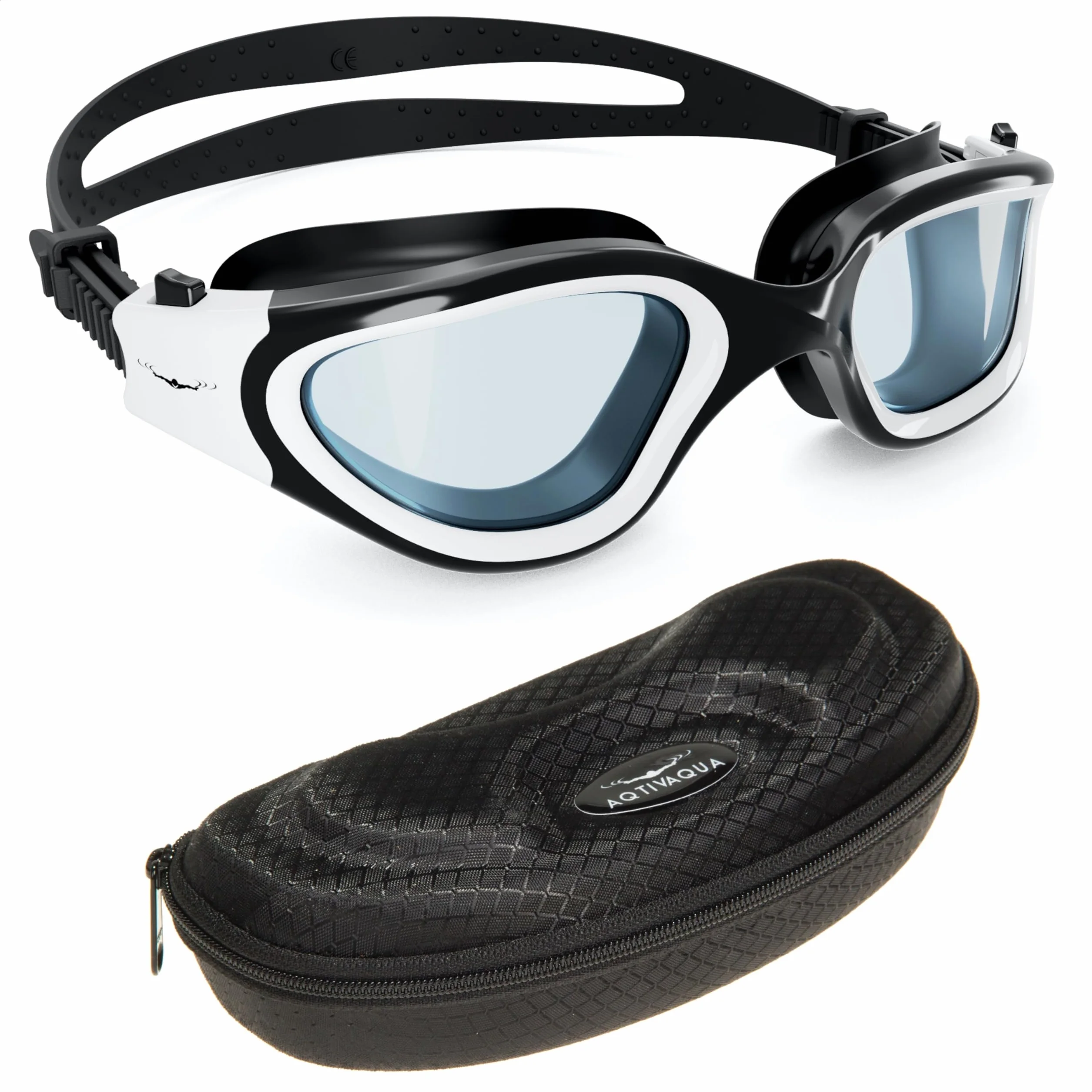 AqtivAqua Lunettes de Natation, DX Lunettes Piscine à Champ de Vision Large pour Adultes Hommes Femmes, Anti-Buée Étanches