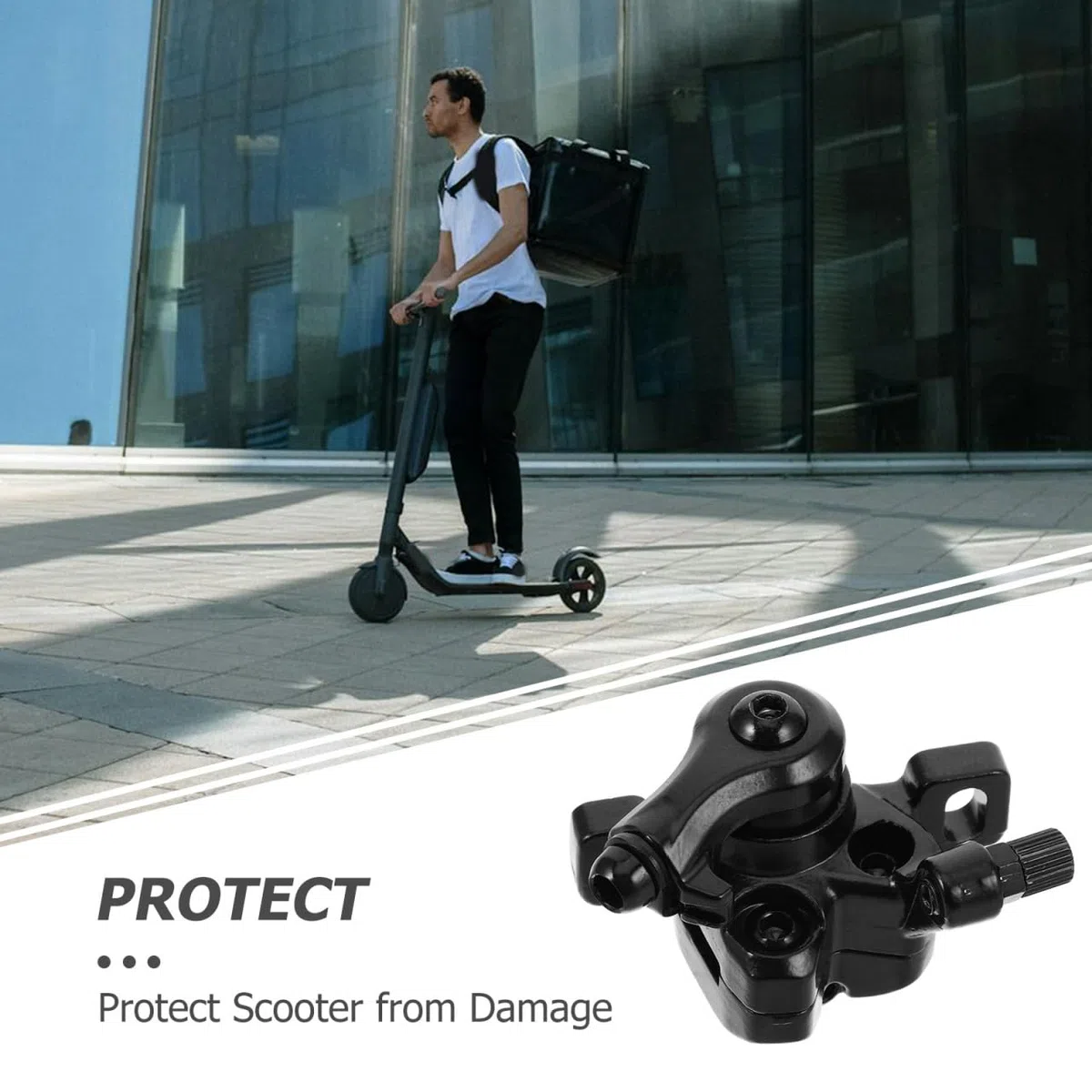 TOYANDONA Étriers De Frein À Disque pour Scooter Électrique avec Plaquettes Métalliques Kit Complet Arrière Vis Incluses Accessoires pour Trottinette Électrique