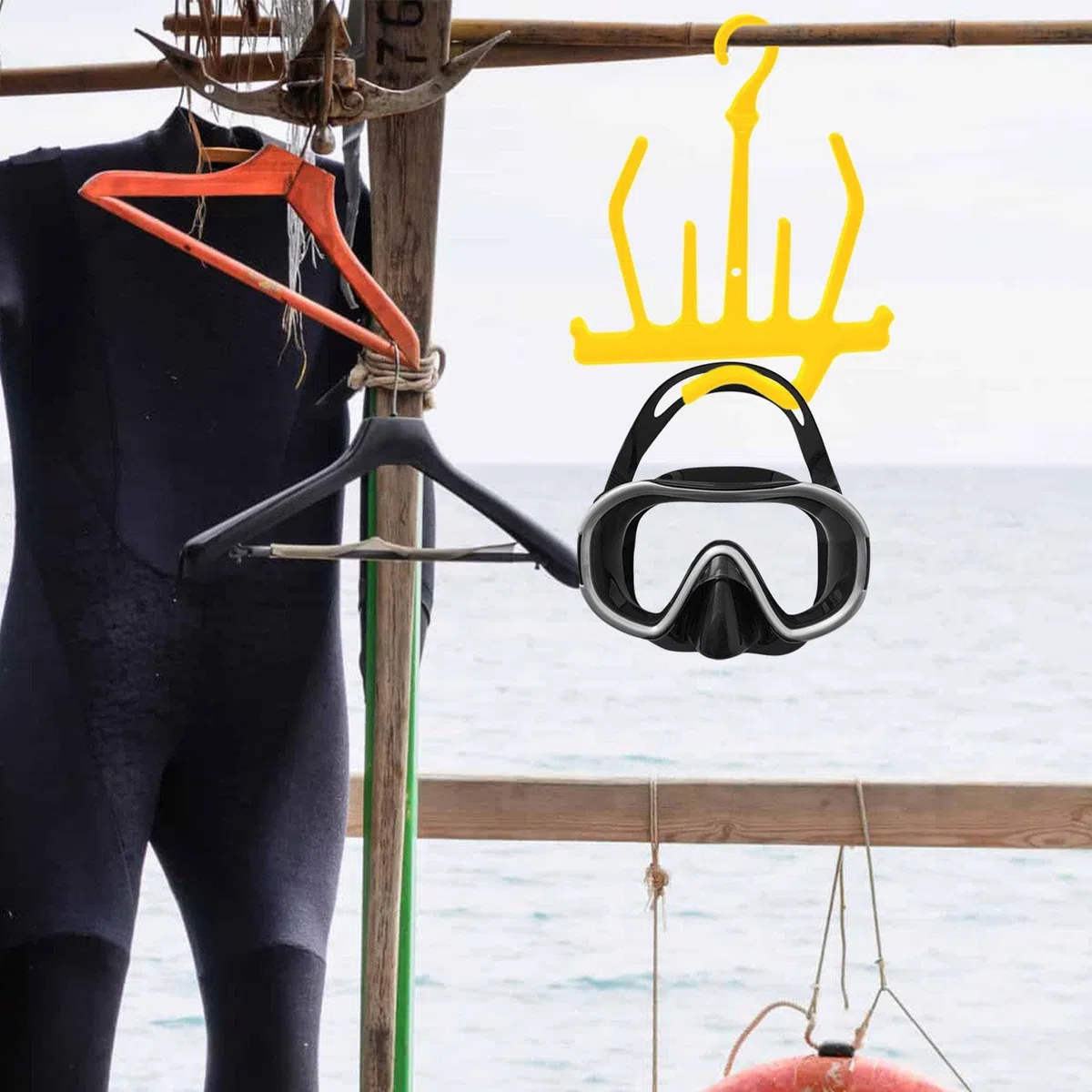 Cintre pour équipement de plongée – Cintre pour combinaison de plongée | Cintres de vidange à séchage rapide, pour combinaison étanche, palmes, bottes, régulateur, tuba, maison, magasin, camping