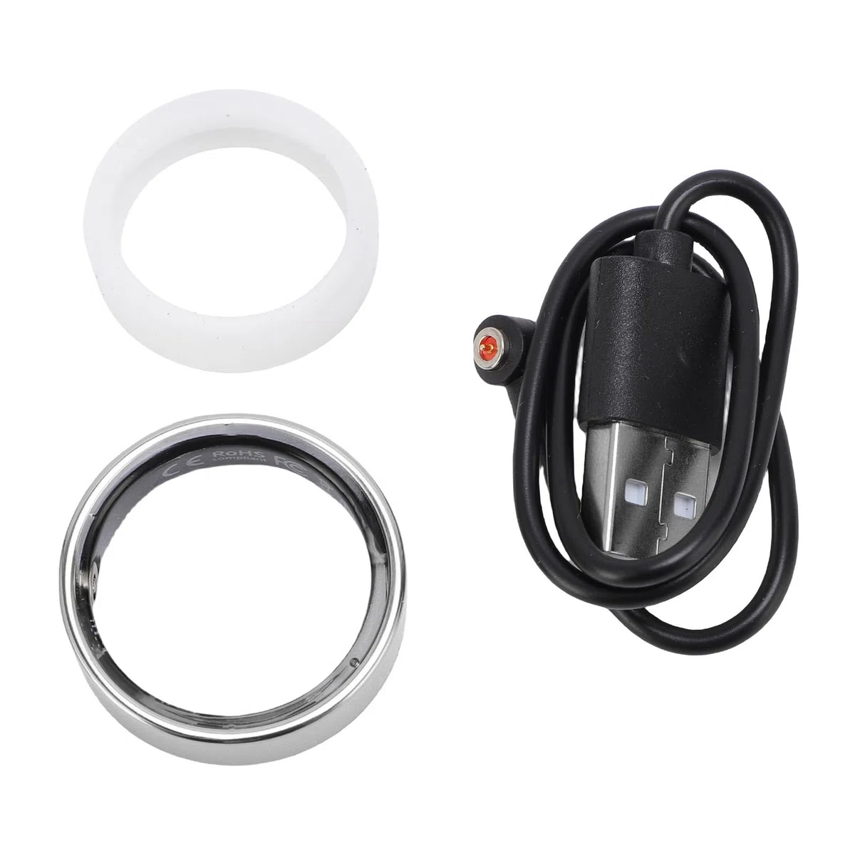 XUMIUZIY Bague Connectée pour Hommes et Femmes, étanche jusqu'à 50 M, avec Suivi d'activité, Compteur de Pas et Télécommande pour Prendre des Photos (13 ID: 22,6 mm / 0,88 Pouces, circonférence: 70)