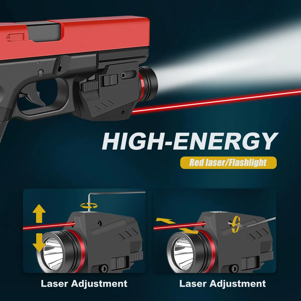 SPINA OPTICS Tactical LED Flashlight Sight Combo White Light Universel Pistolet Lumière Combo Rouge Laser Visée Visée Armes Lampe De Poche Fusil Pistolet Scout Lumière Pour CZ 75 P320 Glock 17 19