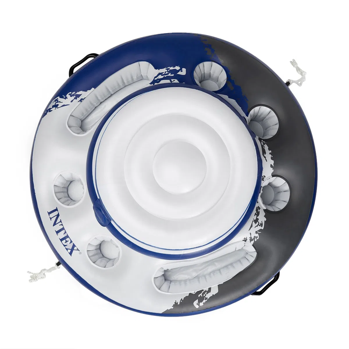 INTEX Glacière Gonflable Mega Chill 56822EP : Bac à Glace Amovible – 5 Porte-gobelets intégrés – 2 poignées durables – Connecteurs faciles à Utiliser – Compatibilité River Run