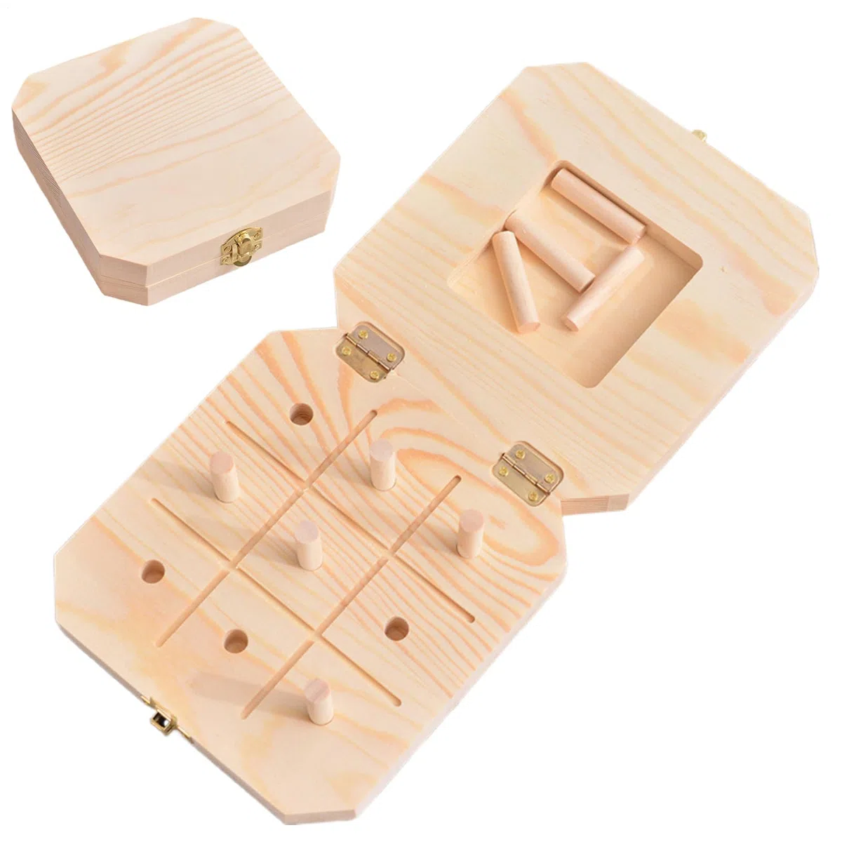 Boîtier en bois de 9 trous - Kit de test de neuf trous pour la dextérité du doigt | Board rainuré pour la réadaptation | Test d'exercice à la main du plancher de PEG pour améliorer la dextérité
