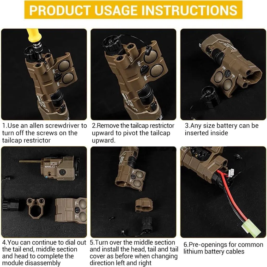 Airsoft Boîte de Batterie de modèle Tactique MAWL-C1, étuis de Stockage de Batterie légers modulaires pour Airsoft Paintball Hunting Collection de modèles