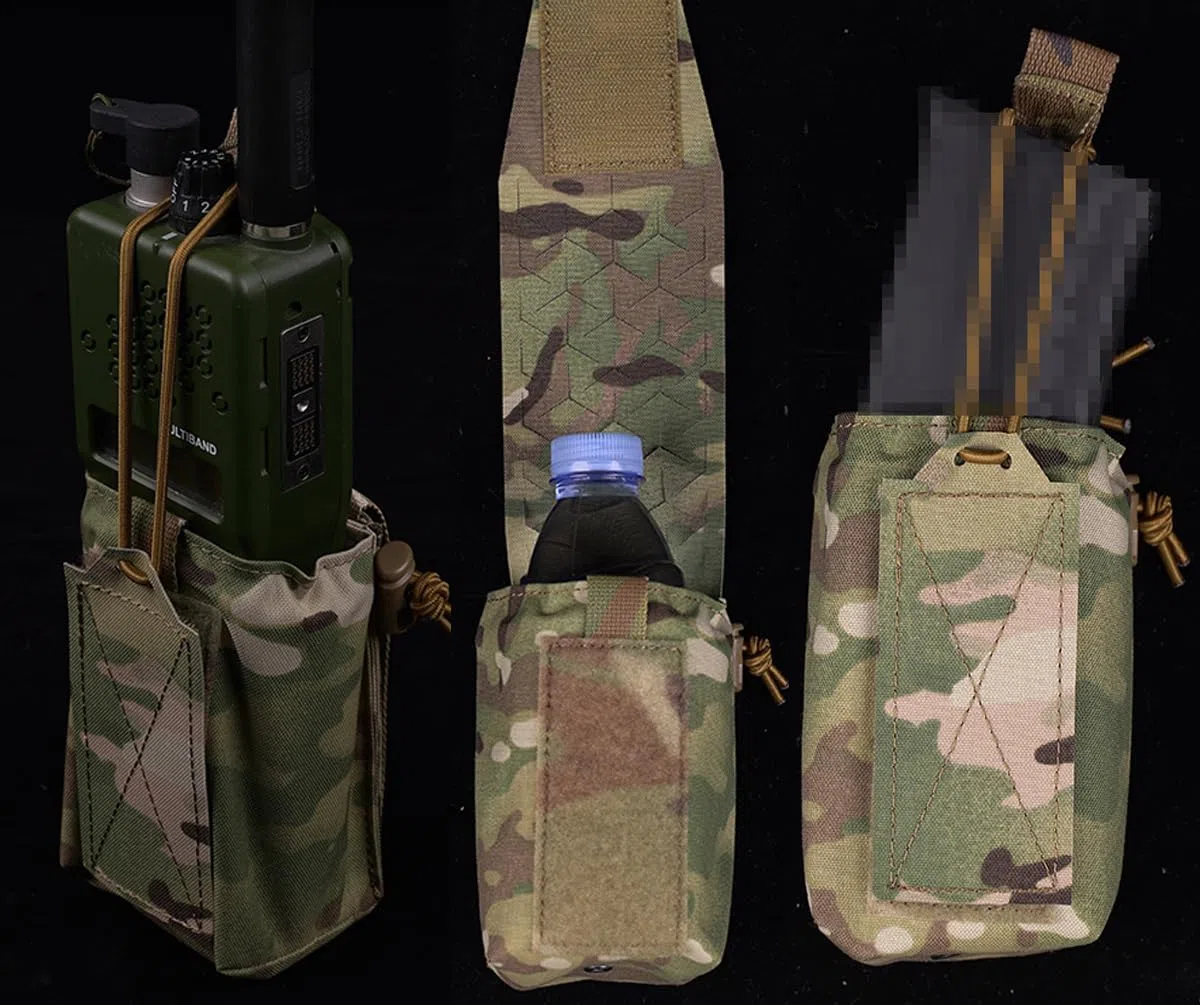Pochette Tactique Molle pour Magazines, SPUD Multifonctionnel 5.56/7.62, Sac de Rangement Radio pour équipement de Chasse Airsoft Paintball,