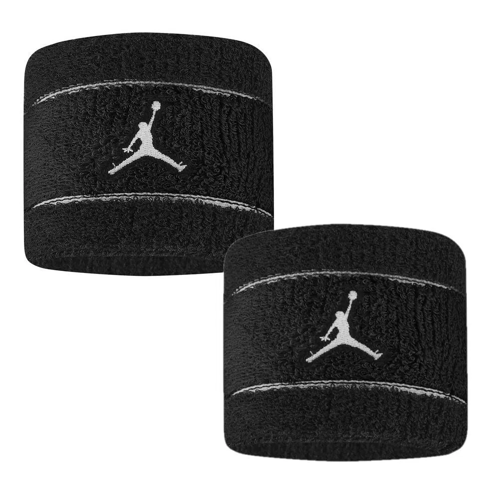 Jordan Terry Wristbands J1004300-941, Unisex Wristbands, Black, One Size EU