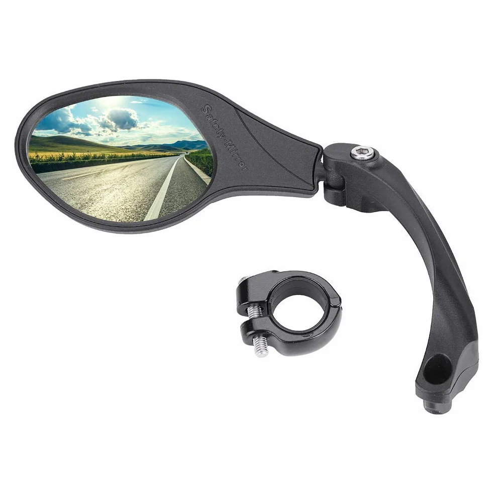 Rétroviseur de Vélo Arrière, Miroir de Vélo en Acier Inoxydable Miroir de Guidon avec Rotation de 360 ​​degrés Réglable pour Vélo de Route, Vélo de Montagne(Gauche)