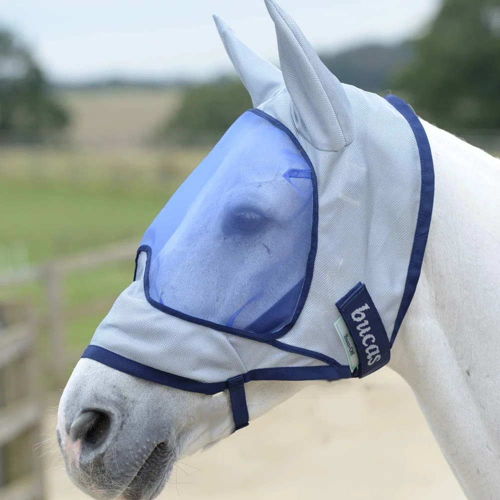 Bucas Buzz-Off Deluxe 100/XXXS Masque et Oreilles Bleu