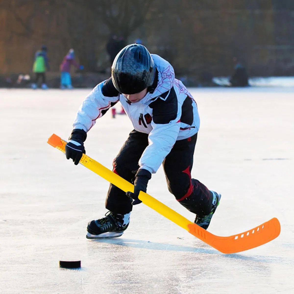 Générique Ensemble de Hockey en Plein air, bâton de Hockey pour Jeunes, Ensemble de bâtons et balles de, de bâtons et de balles de pour Jeunes pour débutants, Ensemble de sur Glace