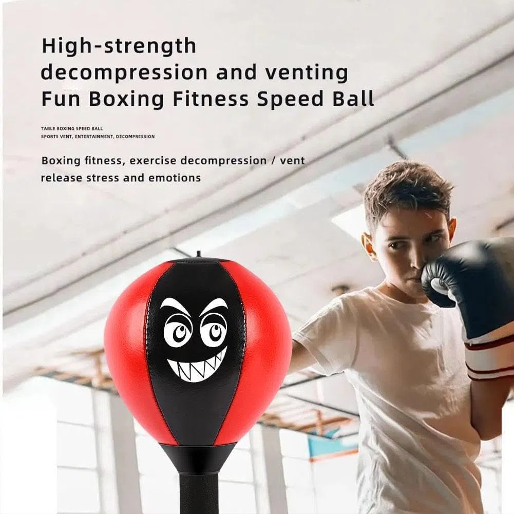 Wmool Sac de frappe anti-stress avec ventouse pour bureau, jouet de boxe, balle anti-stress pour réduire la tension pour enfants