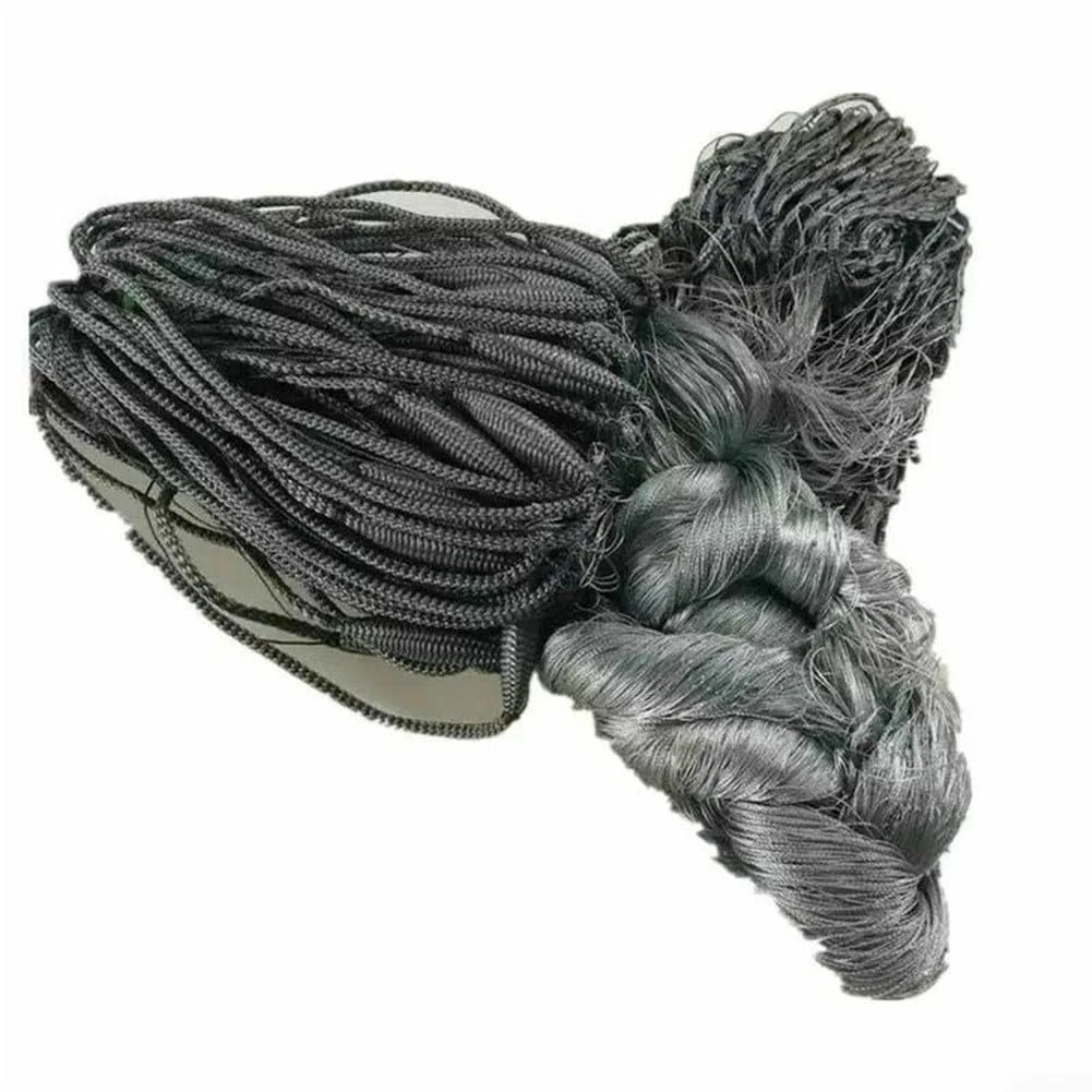 Filet de pêche 1,8 x 30 m, filet de pêche à la main, filet de pêche à mailles, filet monofilament, filet de traction solide pour la pêche